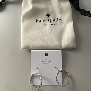 Kate Spade Silver Circle Earrings with Pouch